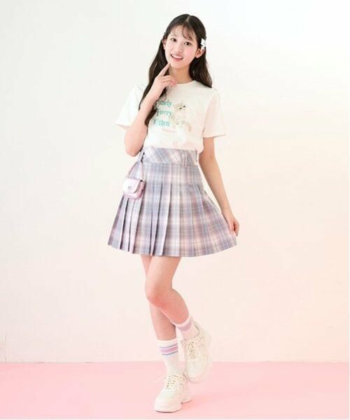 mezzo piano junior / メゾピアノジュニア ショート・ハーフ・半端丈パンツ | 【ニコ☆プチ掲載】ミニバッグつきプリーツスカパン | 詳細14