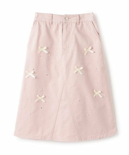 mezzo piano junior / メゾピアノジュニア ミニ・ひざ丈スカート | リボン×パール×ラインストーン ミディスカート | 詳細5