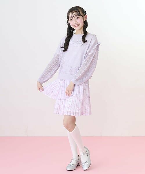 mezzo piano junior / メゾピアノジュニア ミニ・ひざ丈スカート | 【ニコ☆プチ・Cuugal掲載】ランダムプリーツスカート | 詳細1