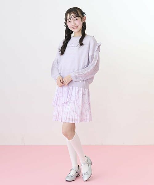 mezzo piano junior / メゾピアノジュニア ミニ・ひざ丈スカート | 【ニコ☆プチ・Cuugal掲載】ランダムプリーツスカート | 詳細2