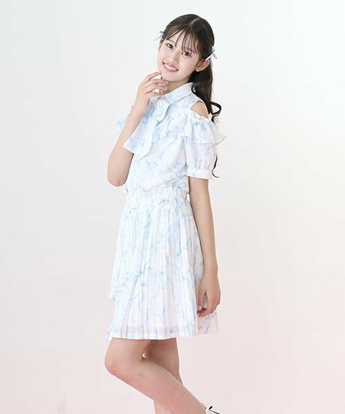 mezzo piano junior / メゾピアノジュニア ミニ・ひざ丈スカート | 【ニコ☆プチ・Cuugal掲載】ランダムプリーツスカート | 詳細4