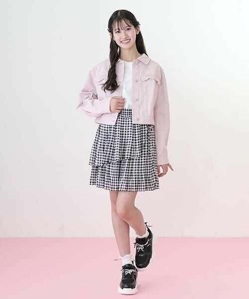 mezzo piano junior / メゾピアノジュニア ミニ・ひざ丈スカート | 【ニコ☆プチ・Cuugal掲載】ランダムプリーツスカート（黒）