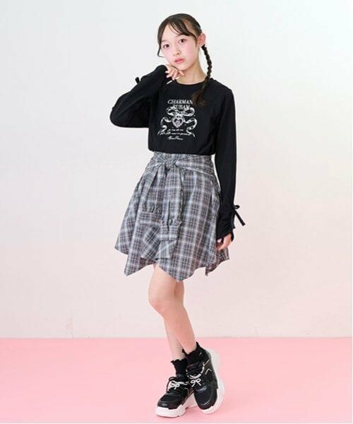 mezzo piano junior / メゾピアノジュニア ショート・ハーフ・半端丈パンツ | 結びシャツ風スカパン | 詳細4