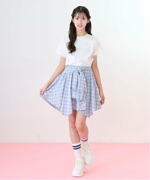 mezzo piano junior / メゾピアノジュニア ショート・ハーフ・半端丈パンツ | 結びシャツ風スカパン | 詳細6