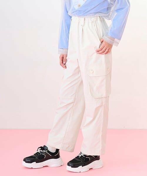 mezzo piano junior / メゾピアノジュニア その他パンツ | 【機能素材】ハートボタンポケット2WAYカーゴパンツ | 詳細14