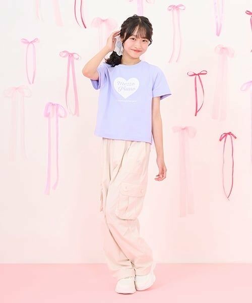 mezzo piano junior / メゾピアノジュニア その他パンツ | 【機能素材】ハートボタンポケット2WAYカーゴパンツ | 詳細20