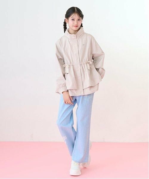 mezzo piano junior / メゾピアノジュニア その他パンツ | 【ニコ☆プチ掲載】レースアップリケ美脚ルーズストレートデニムパンツ | 詳細2