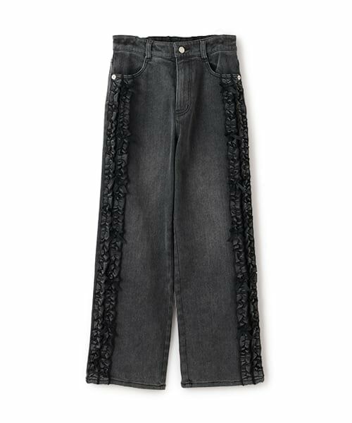 mezzo piano junior / メゾピアノジュニア その他パンツ | サイドフリルストレートデニムパンツ | 詳細3