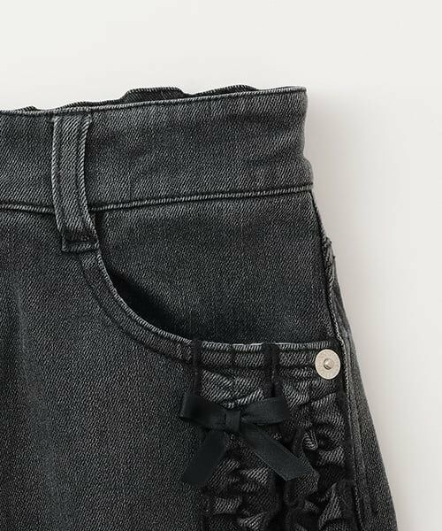 mezzo piano junior / メゾピアノジュニア その他パンツ | サイドフリルストレートデニムパンツ | 詳細7