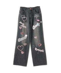 mezzo piano junior / メゾピアノジュニア その他パンツ | 復刻♪ デコラティブワイドデニムパンツ
