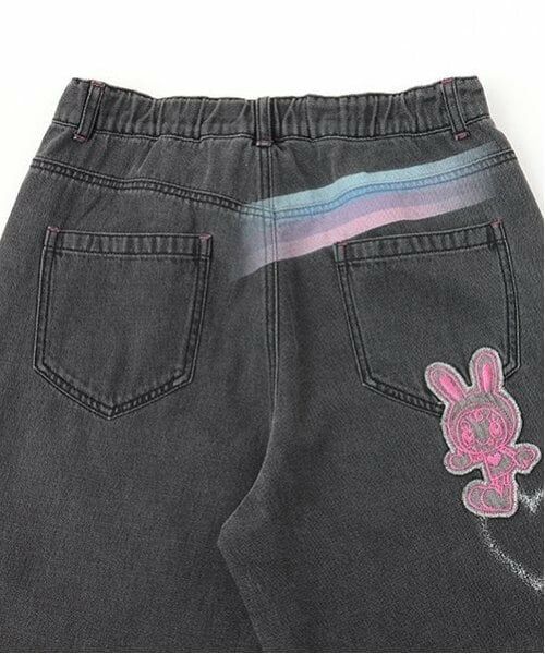 mezzo piano junior / メゾピアノジュニア その他パンツ | 復刻♪ デコラティブワイドデニムパンツ | 詳細7