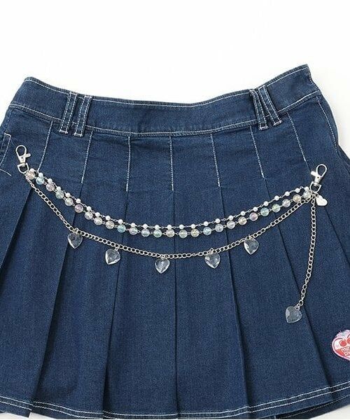 mezzo piano junior / メゾピアノジュニア ミニ・ひざ丈スカート | 復刻♪ ウォレットチェーン付きスカート＆パンツセット | 詳細4