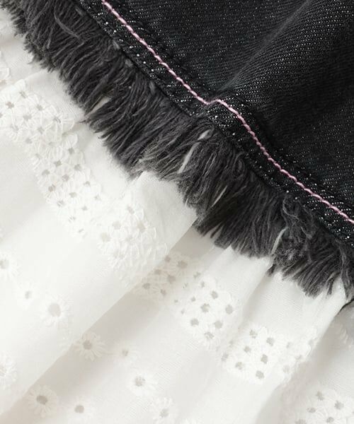 mezzo piano junior / メゾピアノジュニア ミニ・ひざ丈スカート | 復刻♪ デニム×レース Sweetスカート | 詳細10