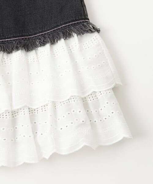 mezzo piano junior / メゾピアノジュニア ミニ・ひざ丈スカート | 復刻♪ デニム×レース Sweetスカート | 詳細6