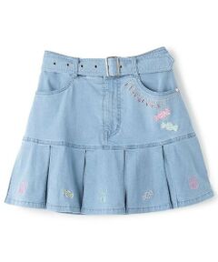 mezzo piano junior / メゾピアノジュニア ショート・ハーフ・半端丈パンツ | 復刻♪ ベリエちゃん刺しゅうデニムスカパン