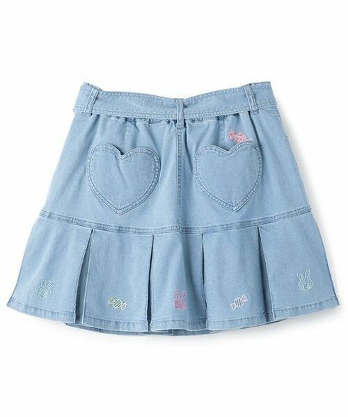 mezzo piano junior / メゾピアノジュニア ショート・ハーフ・半端丈パンツ | 復刻♪ ベリエちゃん刺しゅうデニムスカパン | 詳細1
