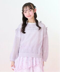mezzo piano junior / メゾピアノジュニア ニット・セーター | ラメメッシュニット＆半袖Tシャツセット