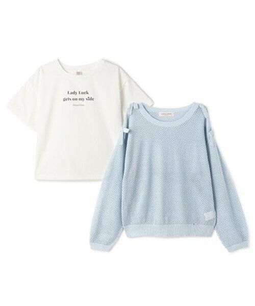 mezzo piano junior / メゾピアノジュニア ニット・セーター | ラメメッシュニット＆半袖Tシャツセット | 詳細14