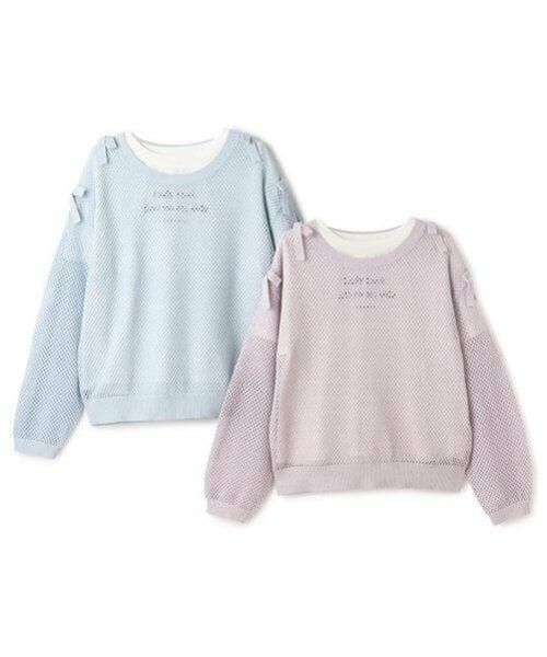 mezzo piano junior / メゾピアノジュニア ニット・セーター | ラメメッシュニット＆半袖Tシャツセット | 詳細21