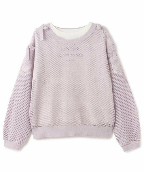 mezzo piano junior / メゾピアノジュニア ニット・セーター | ラメメッシュニット＆半袖Tシャツセット | 詳細24