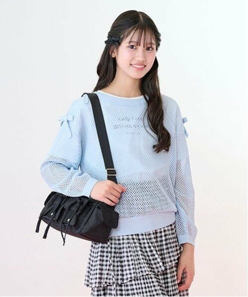 mezzo piano junior / メゾピアノジュニア ニット・セーター | ラメメッシュニット＆半袖Tシャツセット | 詳細3