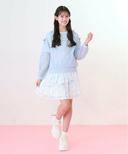 mezzo piano junior / メゾピアノジュニア ニット・セーター | ラメメッシュニット＆半袖Tシャツセット | 詳細5