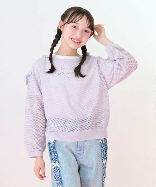 mezzo piano junior / メゾピアノジュニア ニット・セーター | ラメメッシュニット＆半袖Tシャツセット | 詳細6