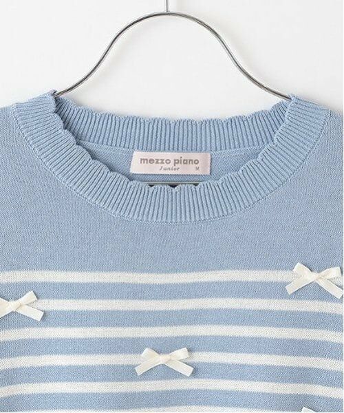 mezzo piano junior / メゾピアノジュニア ニット・セーター | 【ニコ☆プチ掲載】ボーダー＆リボンニット | 詳細5