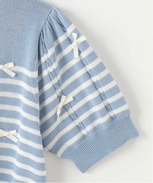 mezzo piano junior / メゾピアノジュニア ニット・セーター | 【ニコ☆プチ掲載】ボーダー＆リボンニット | 詳細6