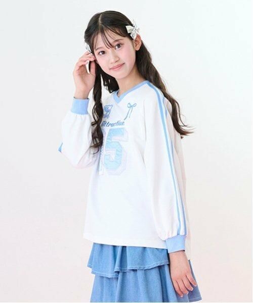 mezzo piano junior / メゾピアノジュニア Tシャツ | ナンバリング長袖Tシャツ | 詳細1