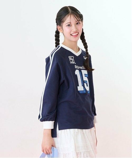 mezzo piano junior / メゾピアノジュニア Tシャツ | ナンバリング長袖Tシャツ | 詳細5