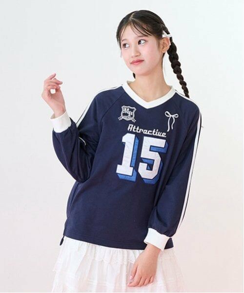 mezzo piano junior / メゾピアノジュニア Tシャツ | ナンバリング長袖Tシャツ | 詳細6