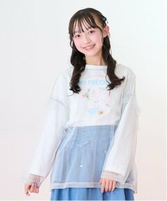 mezzo piano junior / メゾピアノジュニア Tシャツ | チュールフリルTシャツセット