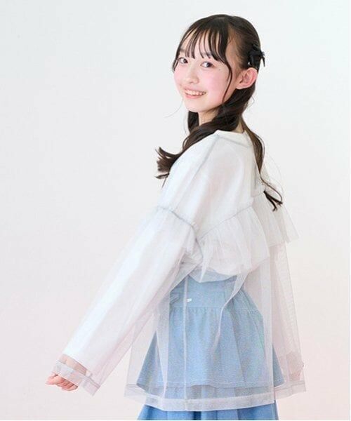 mezzo piano junior / メゾピアノジュニア Tシャツ | チュールフリルTシャツセット | 詳細5