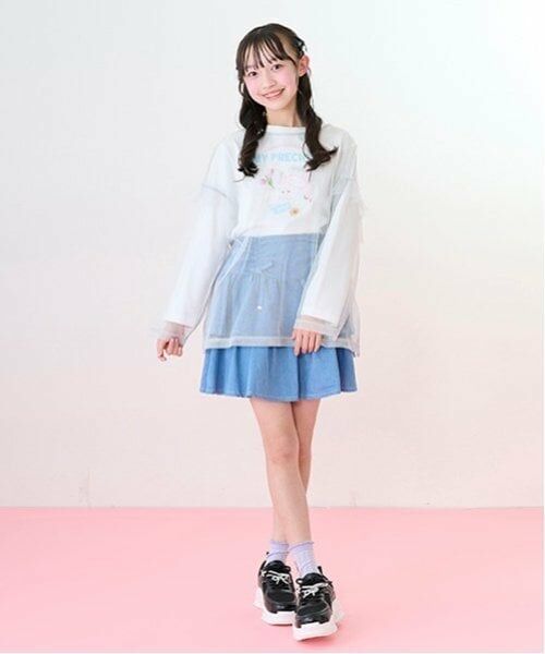 mezzo piano junior / メゾピアノジュニア Tシャツ | チュールフリルTシャツセット | 詳細6