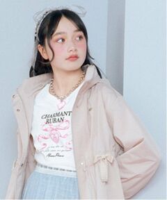 mezzo piano junior / メゾピアノジュニア Tシャツ | 袖ドロスト リボン長袖Tシャツ