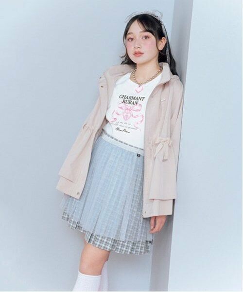 mezzo piano junior / メゾピアノジュニア Tシャツ | 袖ドロスト リボン長袖Tシャツ | 詳細1