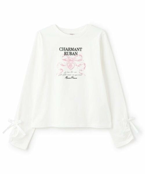 mezzo piano junior / メゾピアノジュニア Tシャツ | 袖ドロスト リボン長袖Tシャツ | 詳細11