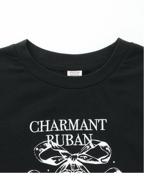 mezzo piano junior / メゾピアノジュニア Tシャツ | 袖ドロスト リボン長袖Tシャツ | 詳細14