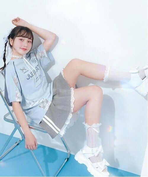 mezzo piano junior / メゾピアノジュニア Tシャツ | 【Cuugal掲載】レース切り替えゲームTシャツ | 詳細1