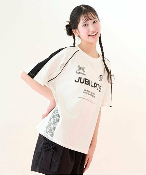 mezzo piano junior / メゾピアノジュニア Tシャツ | 【Cuugal掲載】レース切り替えゲームTシャツ | 詳細3