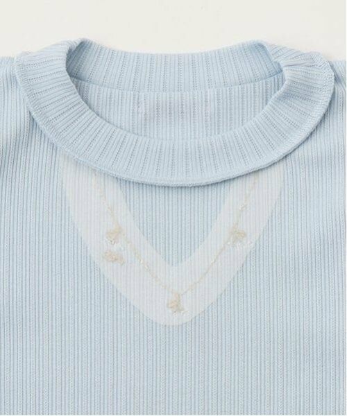 mezzo piano junior / メゾピアノジュニア Tシャツ | 袖シアーネックレスTシャツ | 詳細11