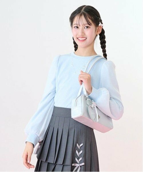 mezzo piano junior / メゾピアノジュニア Tシャツ | 袖シアーネックレスTシャツ | 詳細2