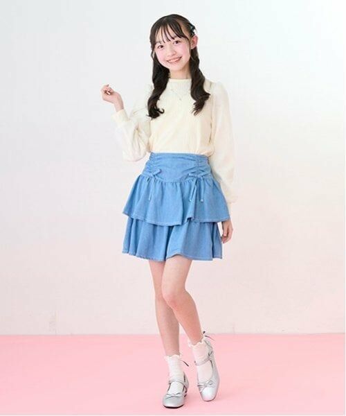 mezzo piano junior / メゾピアノジュニア Tシャツ | 袖シアーネックレスTシャツ | 詳細6