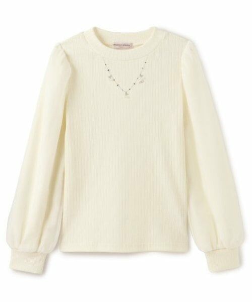 mezzo piano junior / メゾピアノジュニア Tシャツ | 袖シアーネックレスTシャツ | 詳細7