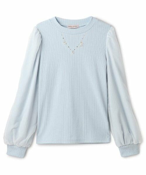 mezzo piano junior / メゾピアノジュニア Tシャツ | 袖シアーネックレスTシャツ | 詳細8