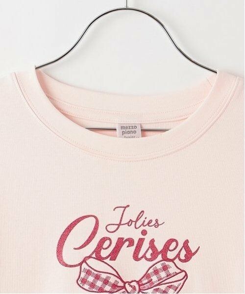 mezzo piano junior / メゾピアノジュニア Tシャツ | 【Cuugal掲載】【接触冷感】袖レースアップリボンチェリーTシャツ | 詳細14