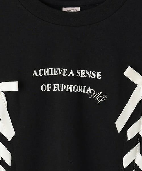 mezzo piano junior / メゾピアノジュニア Tシャツ | 【ニコ☆プチ掲載】袖パフレースアップTシャツ | 詳細10