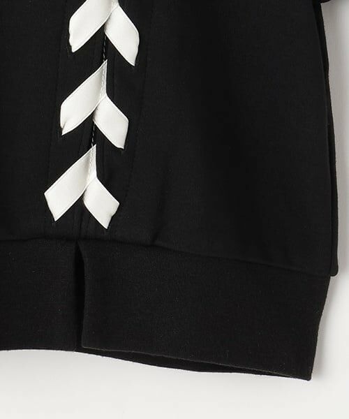 mezzo piano junior / メゾピアノジュニア Tシャツ | 【ニコ☆プチ掲載】袖パフレースアップTシャツ | 詳細12