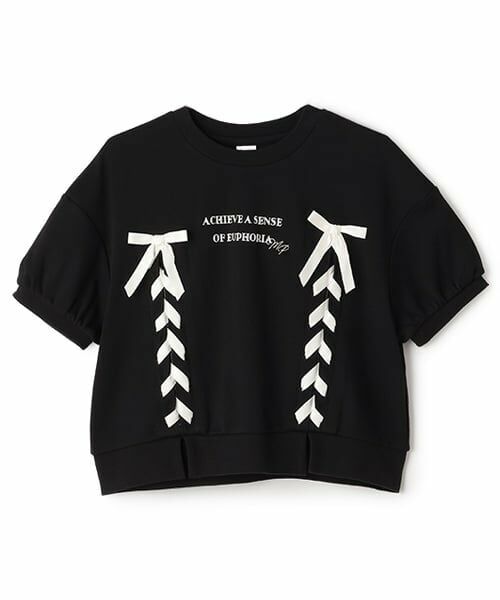 mezzo piano junior / メゾピアノジュニア Tシャツ | 【ニコ☆プチ掲載】袖パフレースアップTシャツ | 詳細8